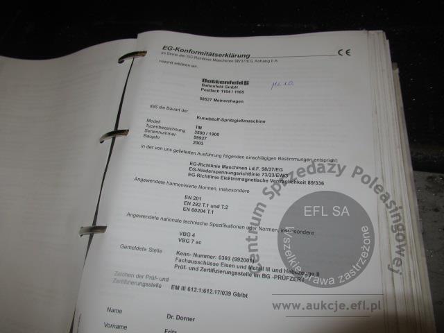 23 - Wtryskarka hydrauliczna BATTENFELD 2003r.