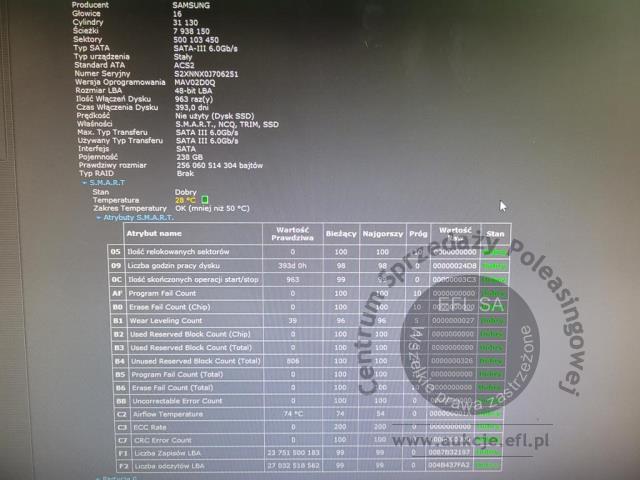 24 - Komputer stacjonarny Fujitsu E520 E85 + monitor Fujitsu