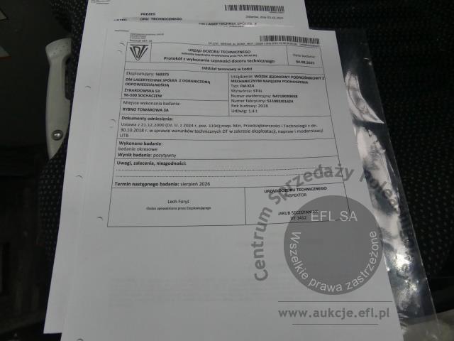 12 - Wózek widłowy STILL FM X14  2018r.