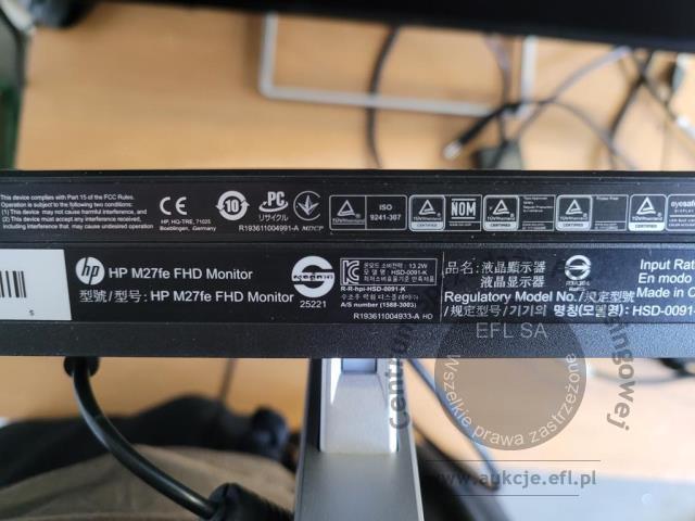 12 - Komputer HP Pro Mini 260 G9 z monitorem HP M27fe