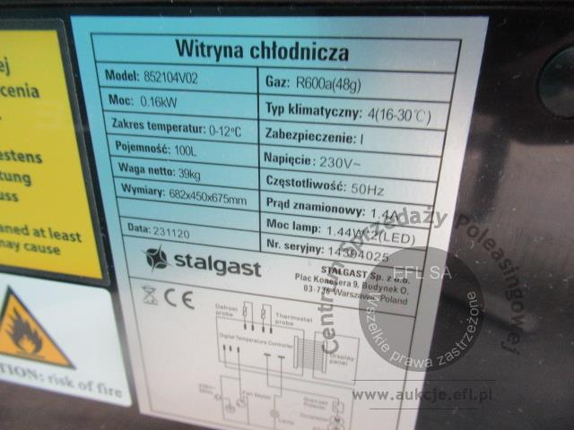 5 - Witryna ekspozycyjna chłodnicza STALGAST 2023r.