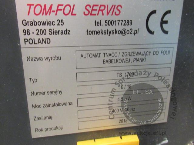 16 - Automat tnąco – zgrzewający do konfekcjonowania  2018r.