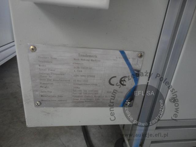 29 - 2 sekcyjna linia do produkcji maseczek ochronnych 2020r.