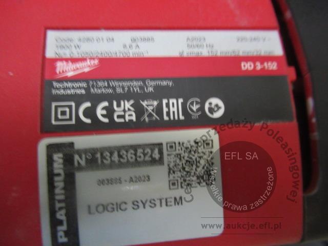 13 - Wiertnica diamentowa Milwaukee DD3-152