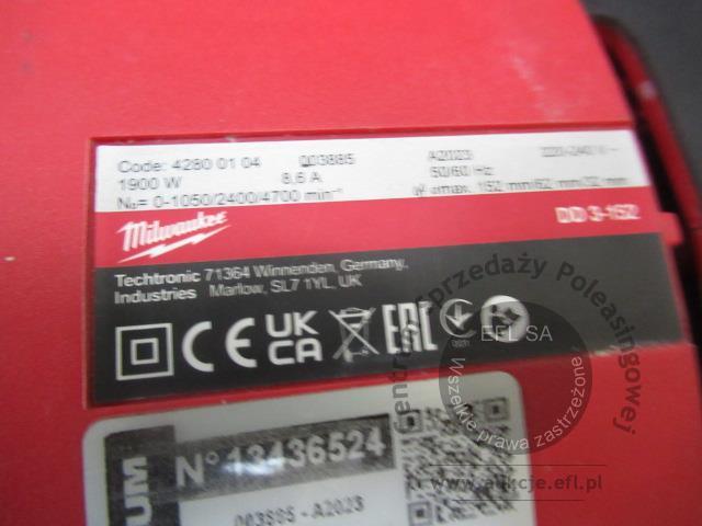 14 - Wiertnica diamentowa Milwaukee DD3-152