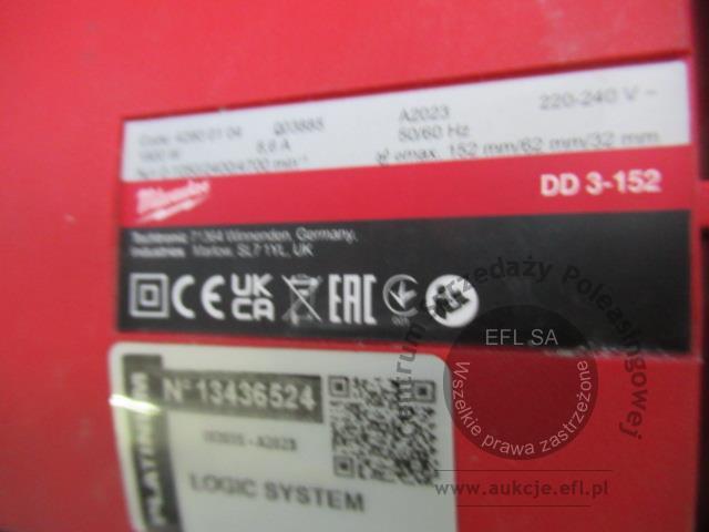 16 - Wiertnica diamentowa Milwaukee DD3-152