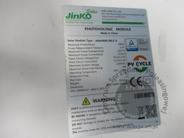 13 - Elementy instalacji fotowoltaicznej wg zestawienia