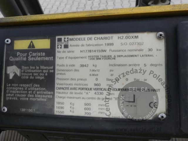 8 - Wózek widłowy HYSTER  H2.00 XM 1999r.