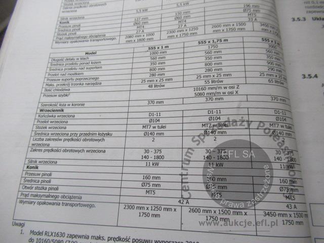 23 - Tokarka XYZ Machine Tools Ltd model RLX555 x 1,75m