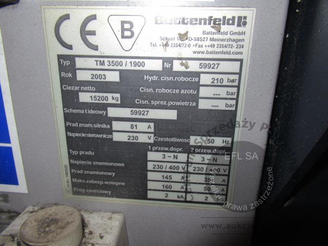 3 - Wtryskarka hydrauliczna BATTENFELD 2003r.