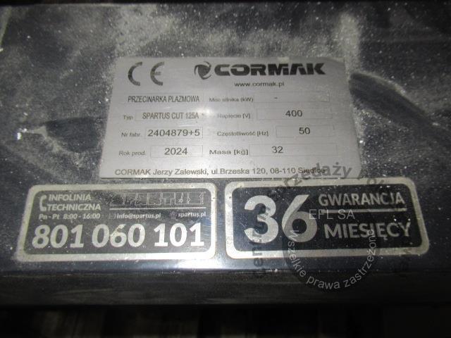 6 - Przecinarka CORMAK typ SPARTUS CUT125A 2024r + Ploter wypalarka plazmowa CORMAK typ ZZ-1530 2024r.