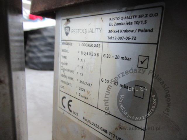 4 - Taboret gazowy 1 palnikowy Resto Quality RQ40558 2024r.