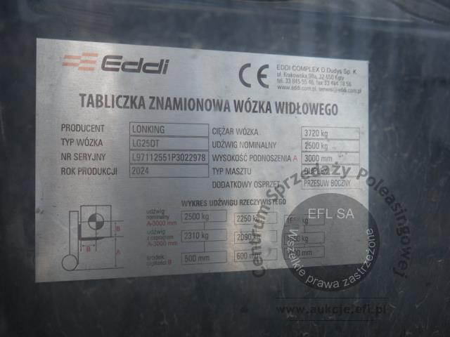 14 - Wózek widłowy Lonking LG25DT 2024r.