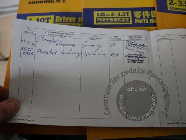 19 - Wózek widłowy Lonking LG25DT 2024r.