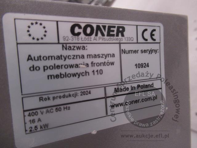 10 - Automatyczna maszyna do polerowania frontów meblowych CONER 2024r.