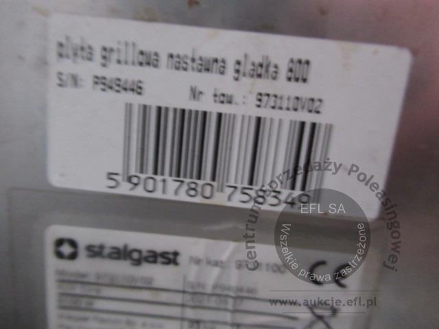 4 - Płyta grillowa elektryczna gładka 800 Stalgast 2021r.