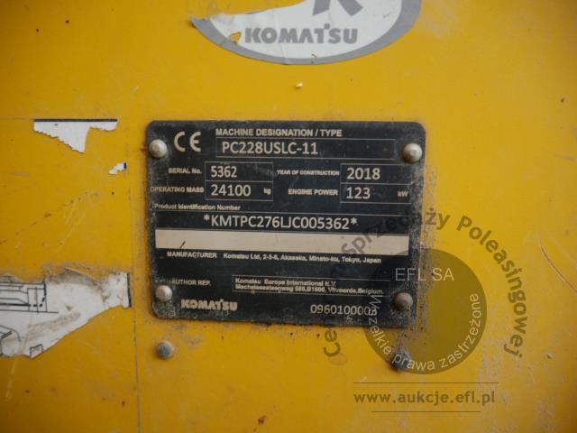 13 - Koparka gąsienicowa KOMATSU PC228 USLC-11 2018r.