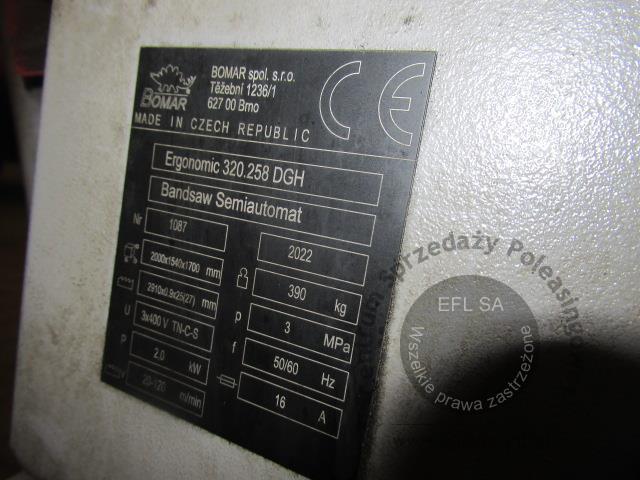 9 - Półautomatyczna przecinarka taśmowa BOMAR 2022r.