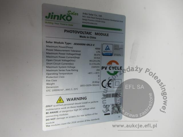 14 - Elementy instalacji fotowoltaicznej wg zestawienia