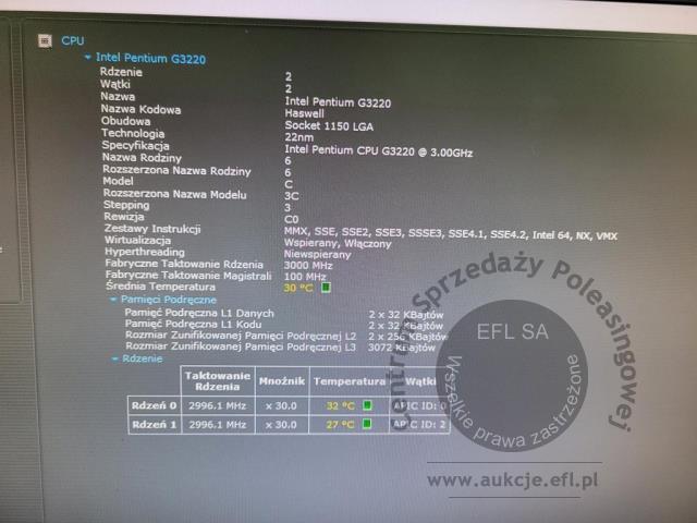 20 - Komputer stacjonarny Fujitsu E520 E85 + monitor Fujitsu