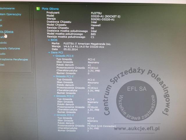 21 - Komputer stacjonarny Fujitsu E520 E85 + monitor Fujitsu