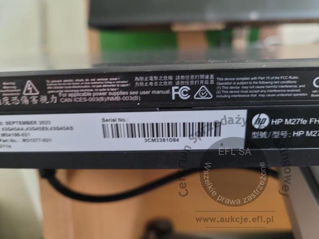 10 - Komputer HP Pro Mini 260 G9 z monitorem HP M27fe