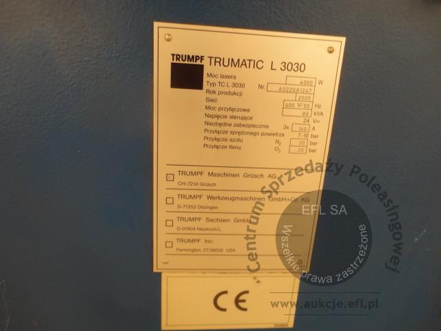 17 - Wycinarka laserowa Trumpf TC L3030   2005r.