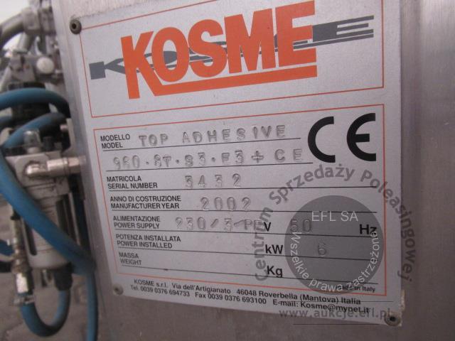 22 - Etykieciarka KOSME -TOP ADHESIVE 960.8T.S3.E3+CE  2002r.
