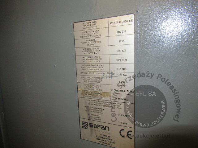 19 - Prasa krawędziowa SAFAN SMK P 40-250 TS1 1997r.