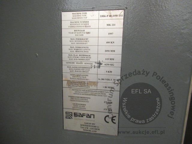 20 - Prasa krawędziowa SAFAN SMK P 40-250 TS1 1997r.