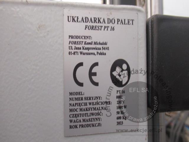 9 - Układarka do palet drewnianych FOREST model PT16   2023r.
