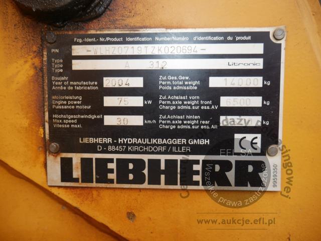 9 - Koparka kołowa Liebherr A312 Litronic 2004r.