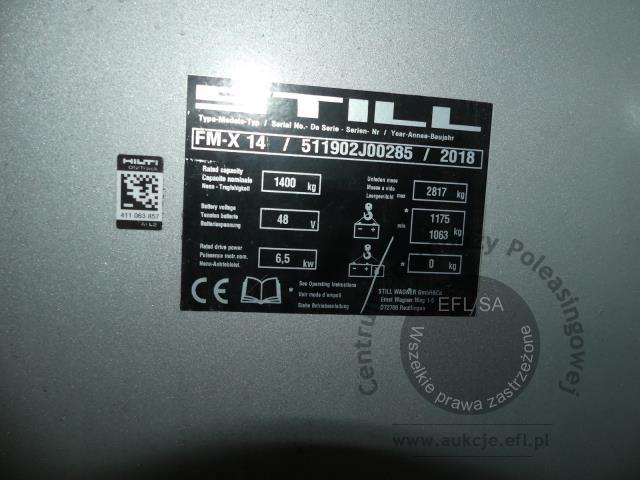 7 - Wózek widłowy elektryczny Still FM-X14 2018r.