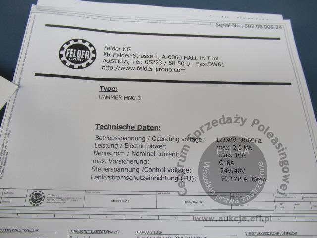 23 - Ploter frezujący Felder KG HAMMER typ HNC3 825 2024r.