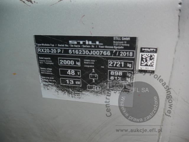 17 - Wózek widłowy elektryczny STILL RX20-20P 2018r.