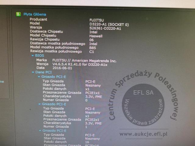 16 - Komputer stacjonarny Fujitsu E520 E85 + monitor Fujitsu