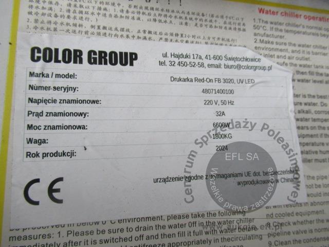 20 - Drukarka stołowa Red-On FB 3020 UV, LED 2024r.