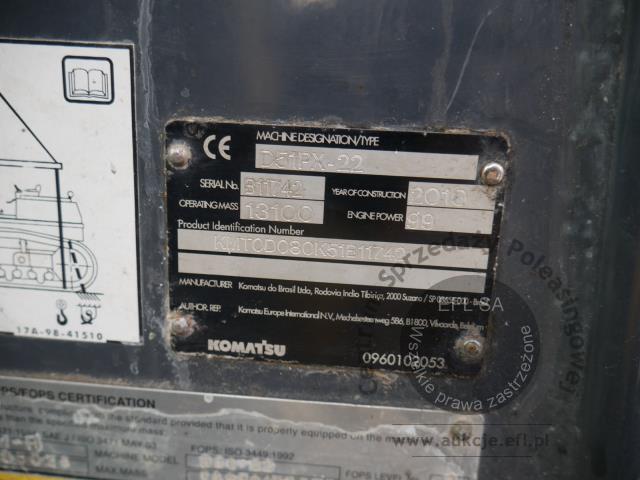 24 - Spycharka gąsienicowa KOMATSU D51PX-22 2010r.