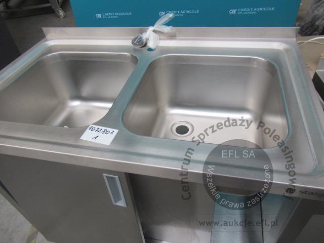 3 - Zlew 2 komorowy z szafką drzwi suwane