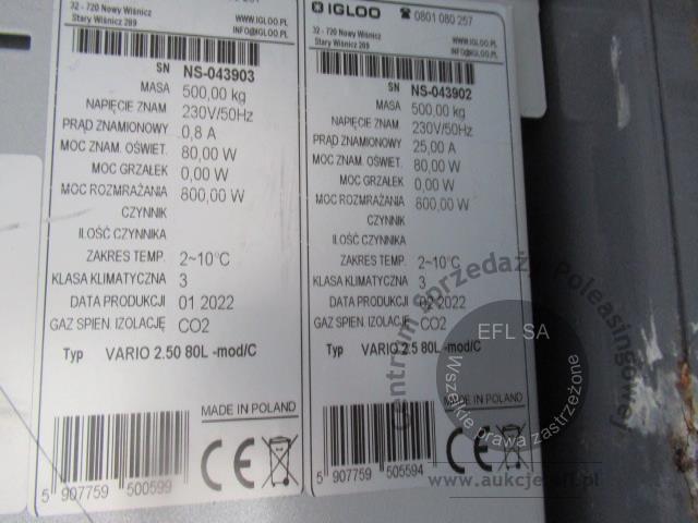5 - Regał chłodniczy IGLOO VARIO 2,50 80L mod. C 2022r.