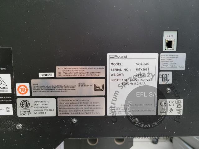 15 - Ploter ROLAND VG2-640 2021r.