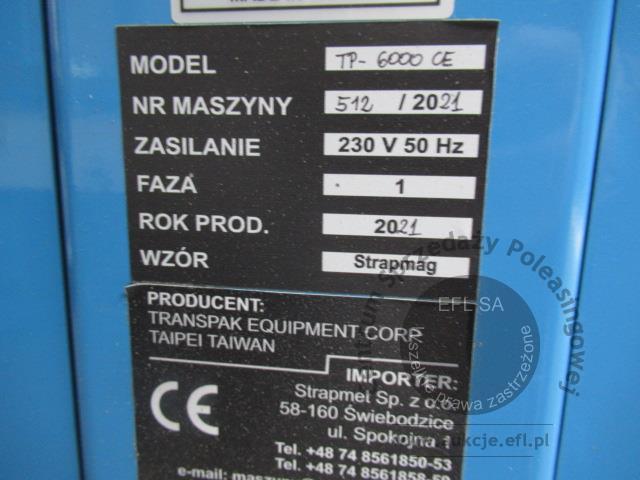 10 - Wiązarka ramowa taśmą TRANSPAK model TP-6000CE-1