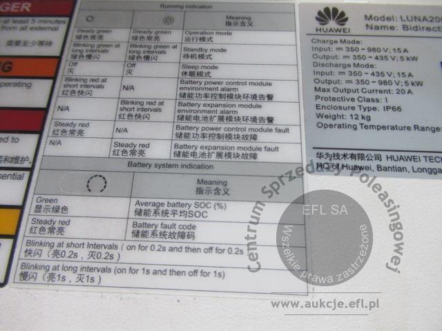 36 - Elementy instalacji fotowoltaicznej  , Magazyn energii Huawei 10kWh