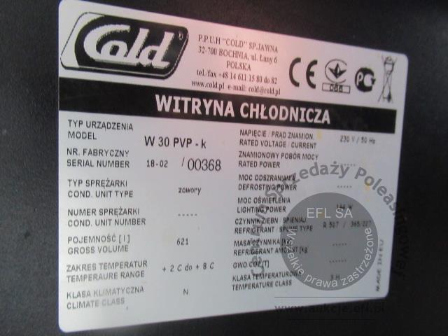 7 - Lada chłodnicza COLD model W30PVP-K 2018r.