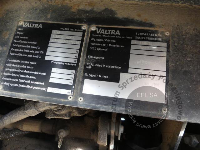 9 - Ciągnik rolniczy VALTRA T190 2007r.