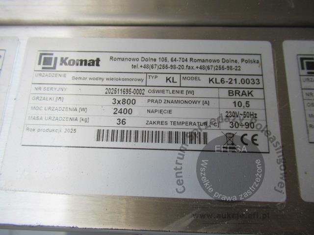 9 - Bemar wodny KOMAT Model: KL 6-21.0033 i KL6-21.022