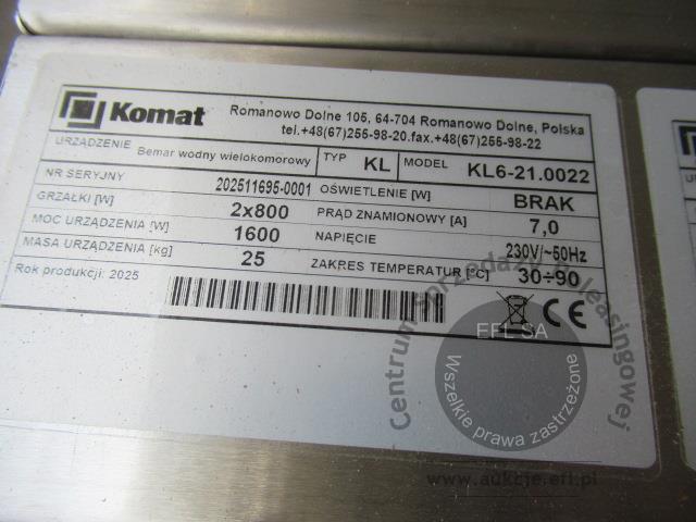 10 - Bemar wodny KOMAT Model: KL 6-21.0033 i KL6-21.022
