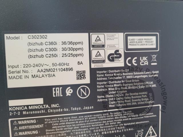 16 - Urządzenie wielofunkcyjne Konica Minolta C250i