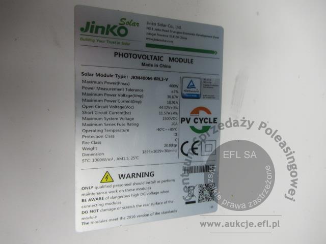 15 - Elementy instalacji fotowoltaicznej wg zestawienia