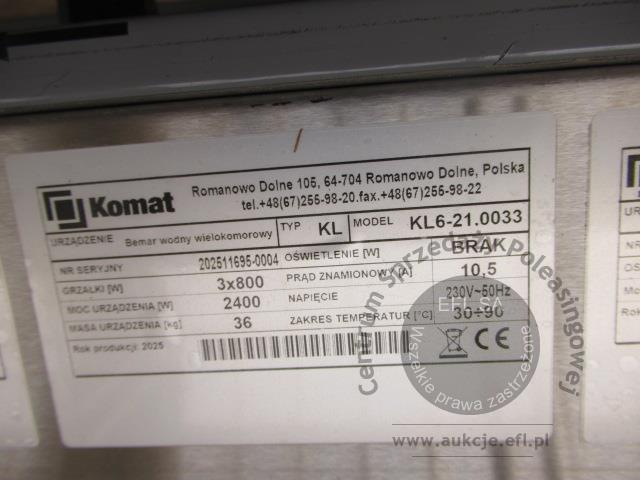 7 - Bemar wodny KOMAT Model: KL 6-21.0033 i KL6-21.022